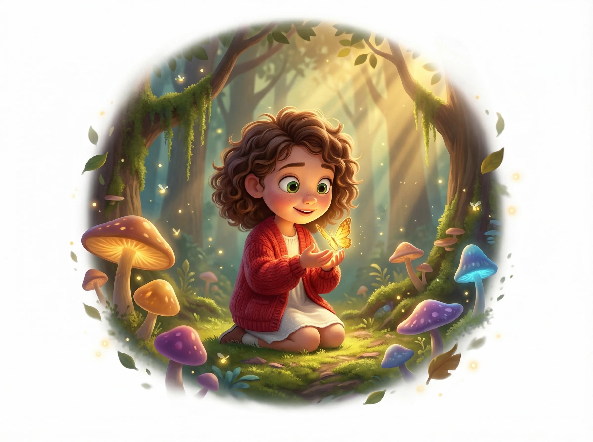 Pixar-style storybook illustration