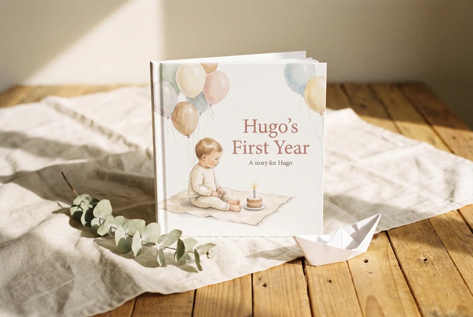 A personalised first-birthday storybook example