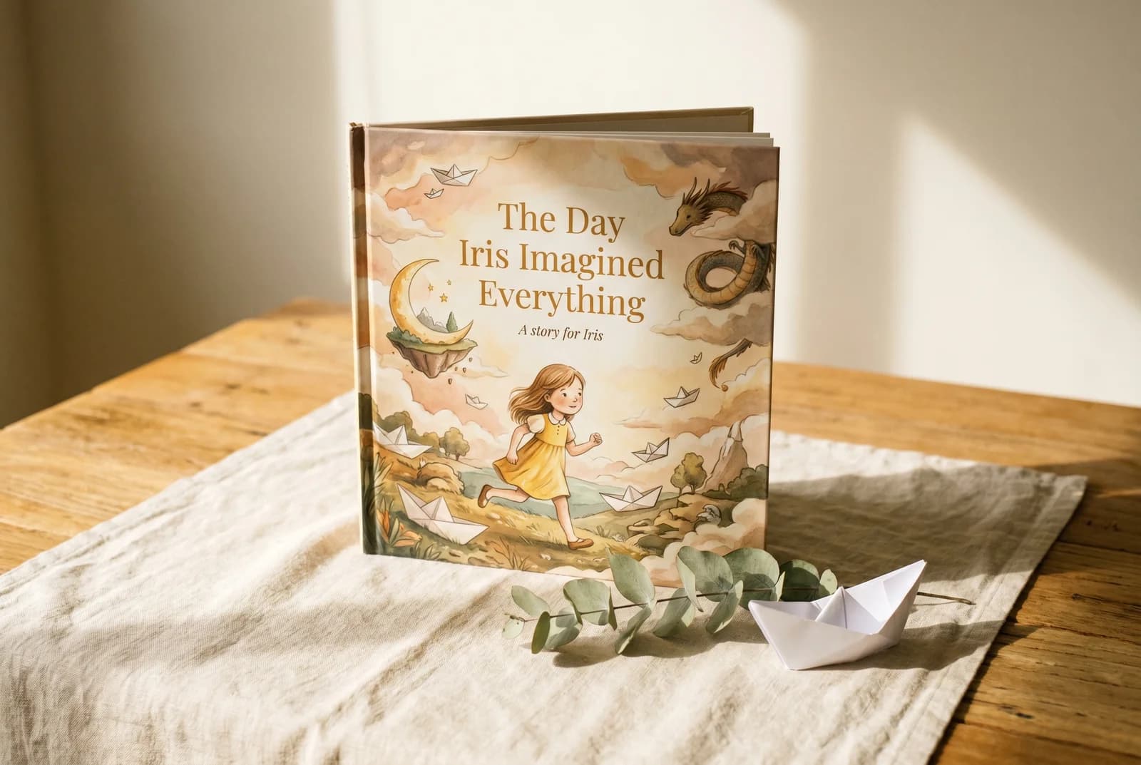 A personalised storybook example for a child with a wild imagination