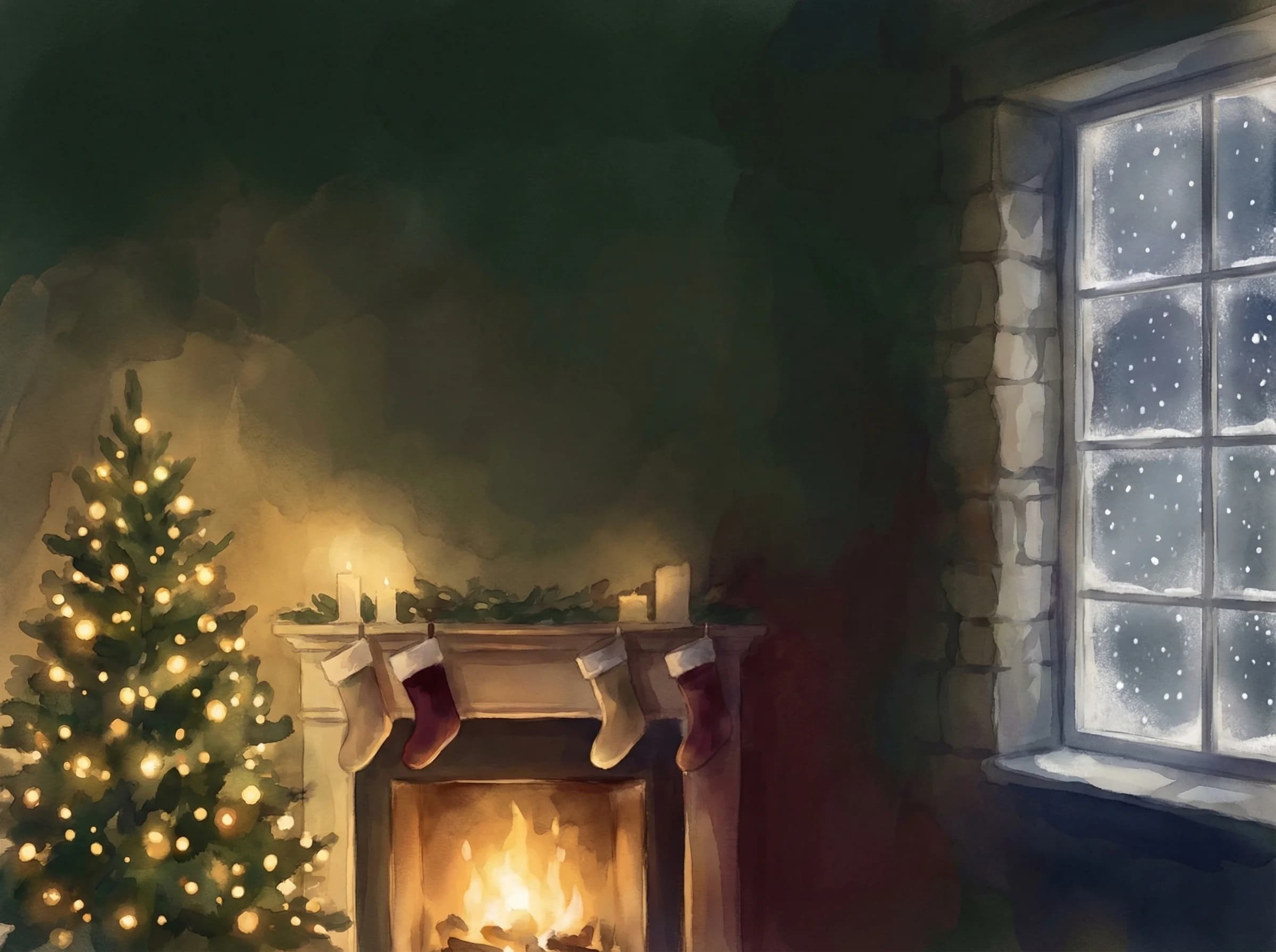 Christmas occasion storybook illustration