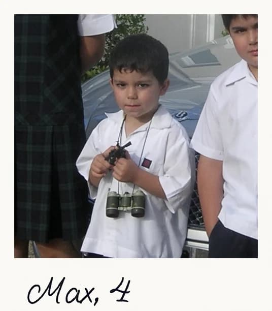 The photo of Max the book was made from